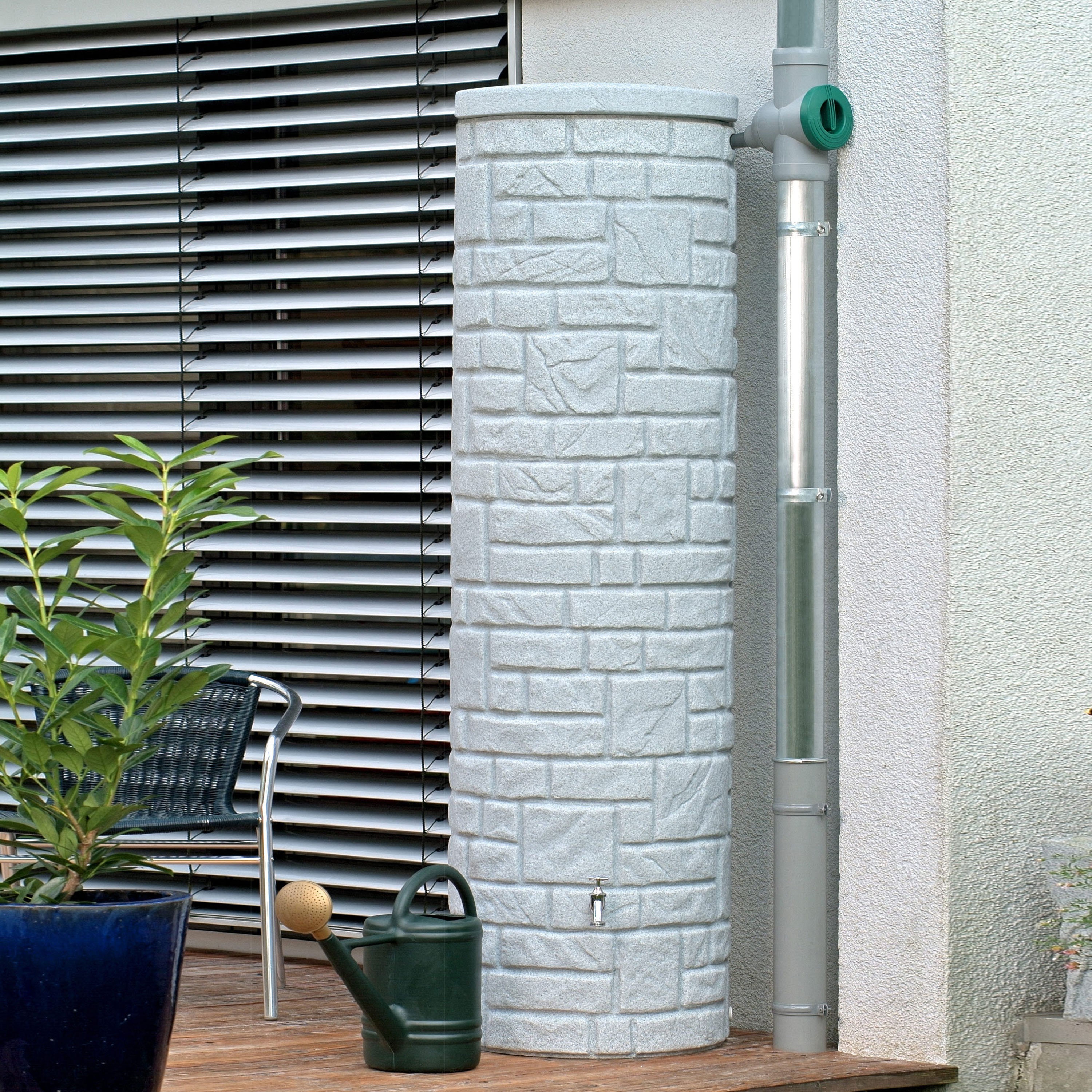 Regentonne Regenfass Regenwassertonne Arcado 460 L granit eBay